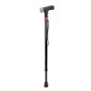 Adjustable Folding Cane With Alarm Led Light Radio And Cushionable T-handle Hiking Poles Cane Walking Stick For Elder Crutch