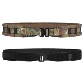 VOTAGOO Tactical Belt, 1.75'' MOLLE Battle Belt with Quick Release Buckle, Low Profile Laser-Cut Battle Belt for Range (Color: CP Camo, size: S)